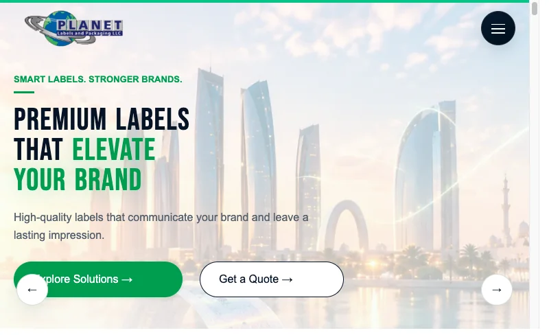 Planet Labels & Packaging Website